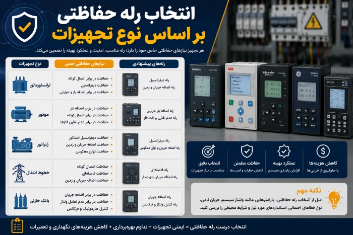 نوع تجهیزات رله
